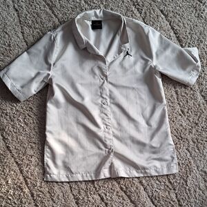 Jordan Light Cream Casual Button-Down Shirt